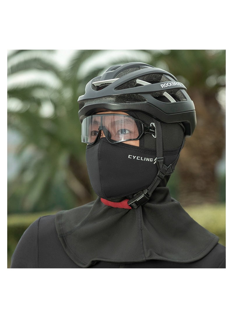 Winter Cold Weather Balaclava Ski Mask for Men Women Windproof Thermal Scarf Fleece Neck Warmer Riding Hood Cycling Black