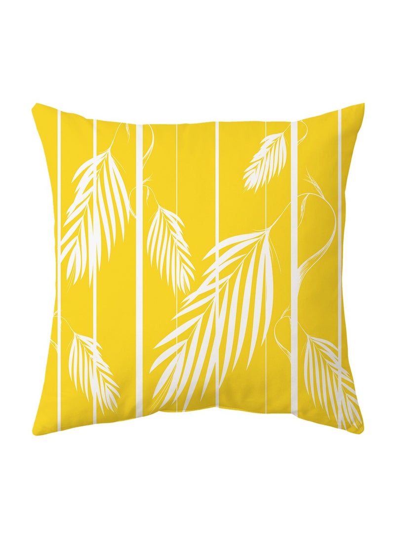 Yellow Geometric Line Pillow