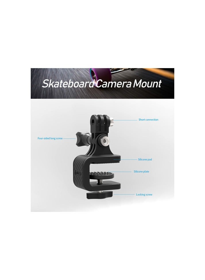 TELESIN Skateboard/Surfboard Clip Mount for Action Cameras