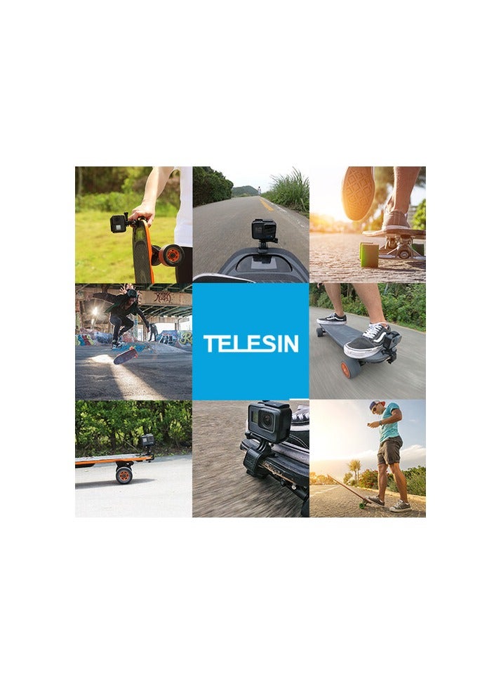 TELESIN Skateboard/Surfboard Clip Mount for Action Cameras