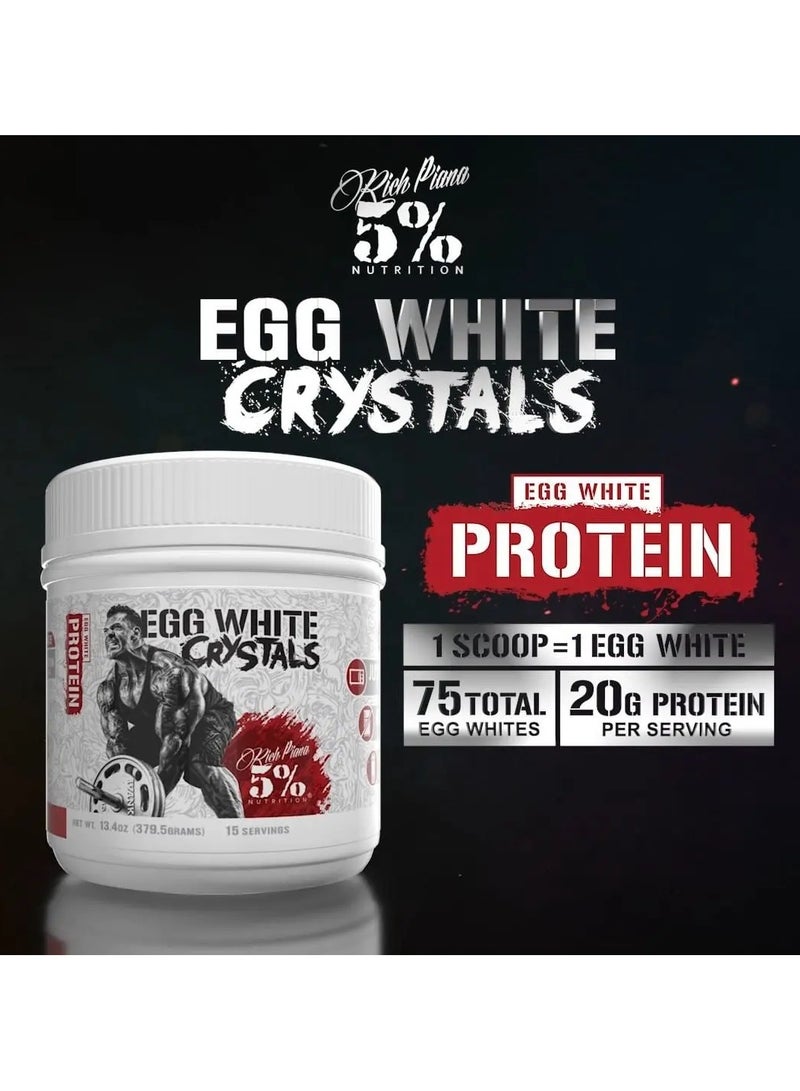 5% Nutrition Egg White Crystals Protein 15 Servings Unflavored 379g