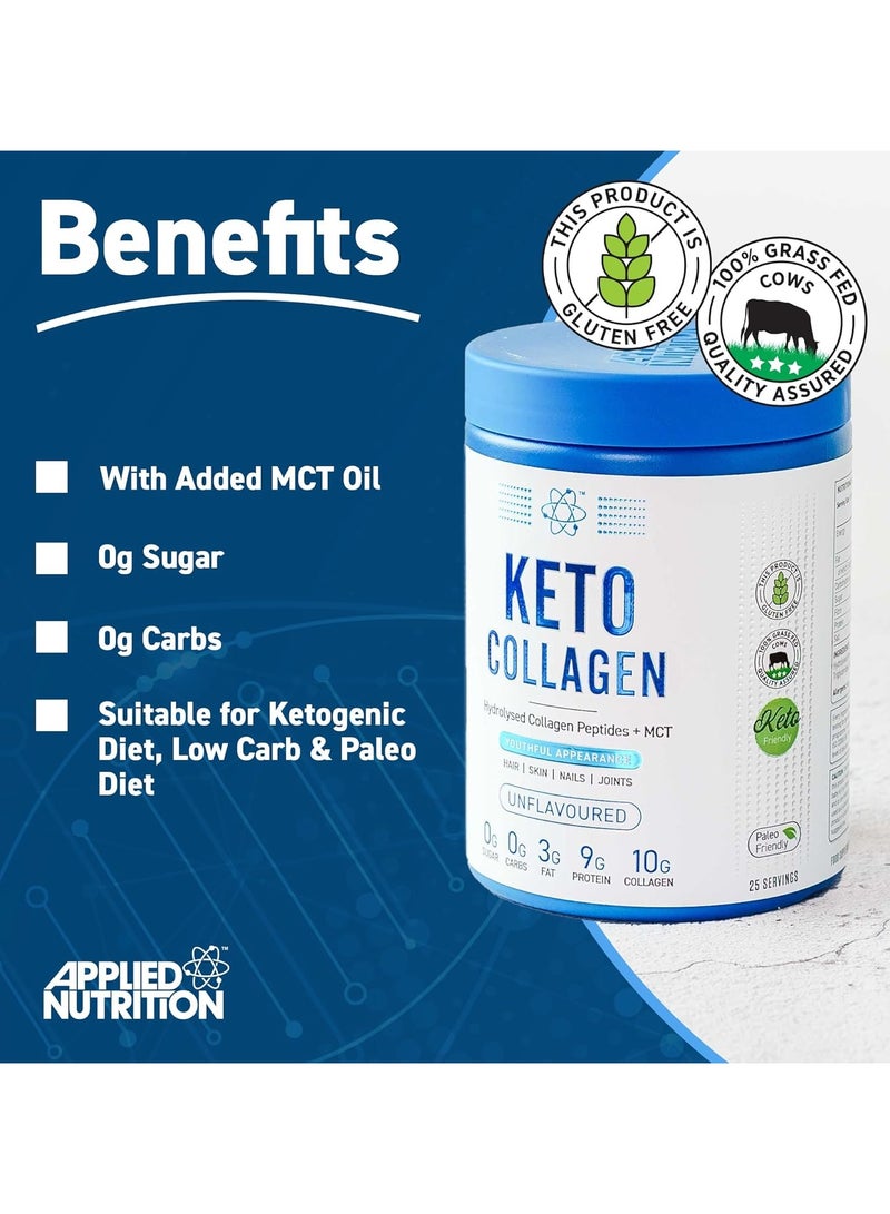 Applied Nutrition Keto Collagen 25 Servings Unflavoured 325g