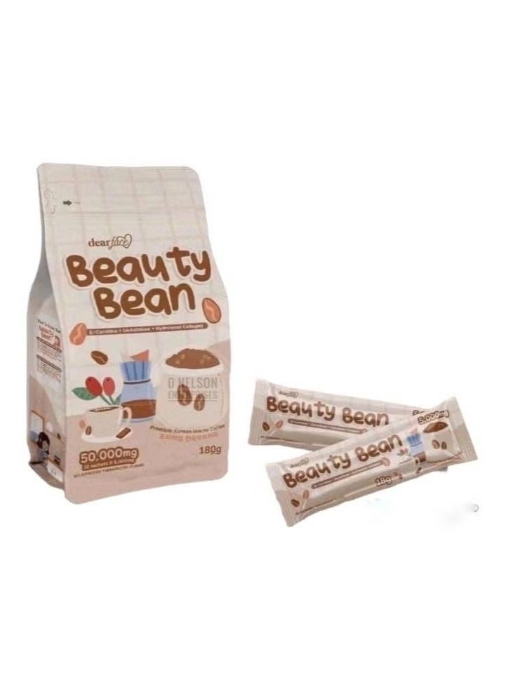 Dear Face Beauty Bean Premium Korean Mocha Coffee (10 sachets x 18g)