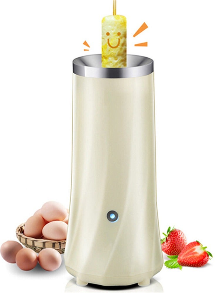 Automatic Eggs Roll Machine Electric Eggs Intestinal Maker Home DIY Mini Eggs Cooker Sausage Instant Breakfast Maker-White