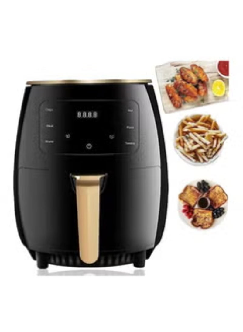 SilverCrest Air Fryer - 6L Large Capacity, Oil-Free Cooking, Rapid Air Convection Technology, Digital LED Touch Screen - Healthy Cooking Made Easy