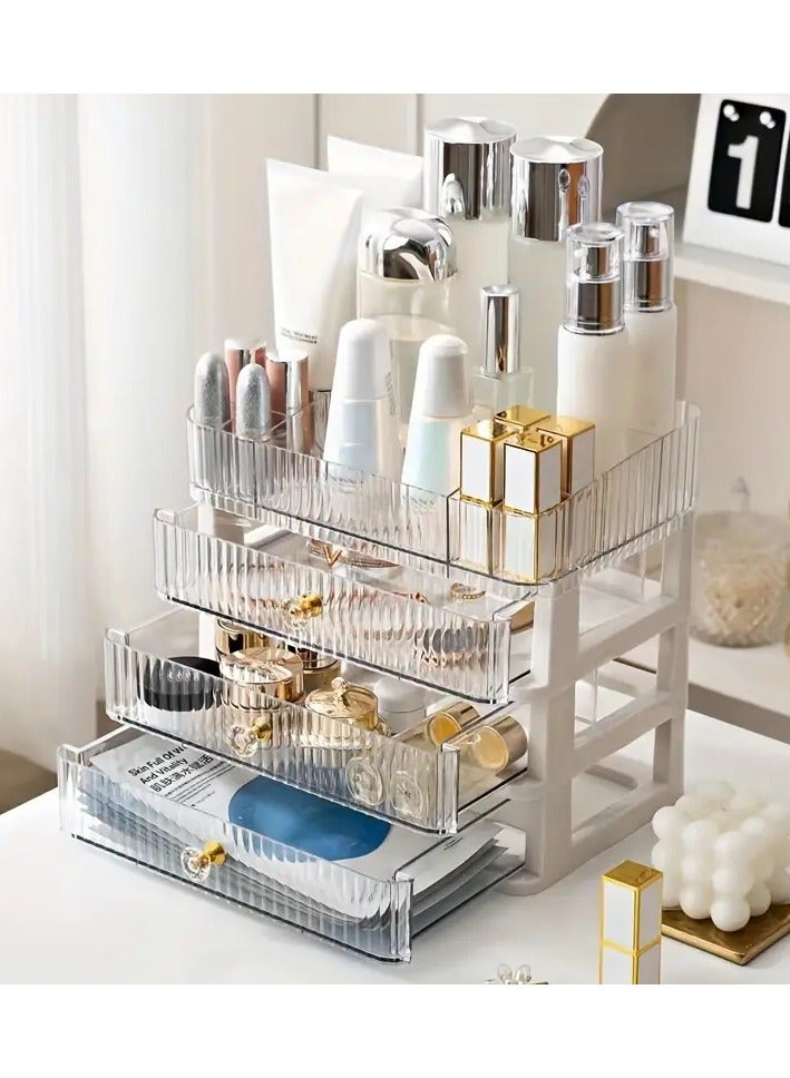 Makeup Organizer For Large Countertop Organizer With Drawers, Cosmetics Storage For Skin Care, Brushes,Eyeshadow,Lotions,Lipstick,Nail Polish,Great For Dresser