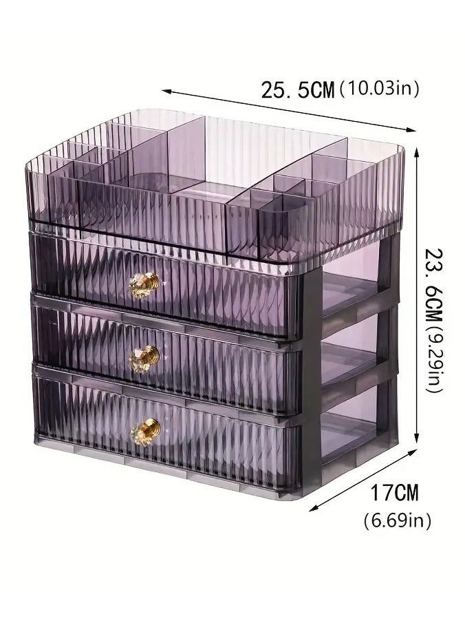 Makeup Organizer For Large Countertop Organizer With Drawers, Cosmetics Storage For Skin Care, Brushes,Eyeshadow,Lotions,Lipstick,Nail Polish,Great For Dresser