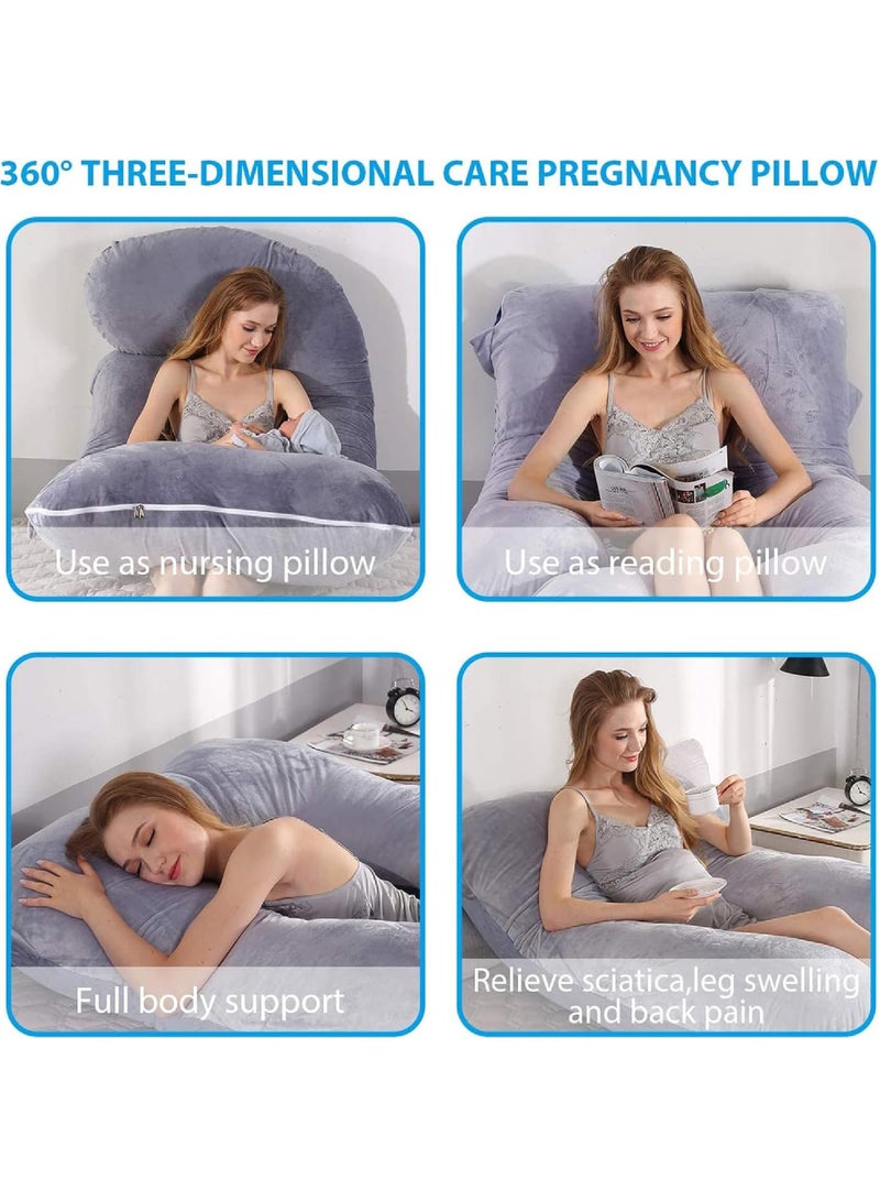 Pregnancy Pillows 180cm Long Maternity Pillows U-Shape Full Body Pillow Cooling Cover Pregnancy Pillows for Sleeping Body Pillows for Adults Maternity Pillow and Pregnancy Must Haves