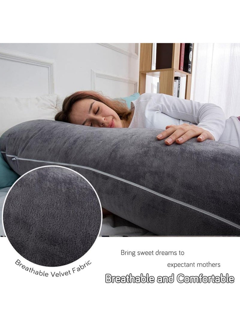 Pregnancy Pillows 180cm Long Maternity Pillows U-Shape Full Body Pillow Cooling Cover Pregnancy Pillows for Sleeping Body Pillows for Adults Maternity Pillow and Pregnancy Must Haves