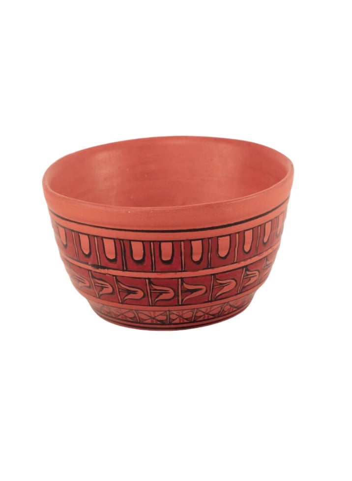 Handmade Earthen Clay Linear Serving Bowl Timpany