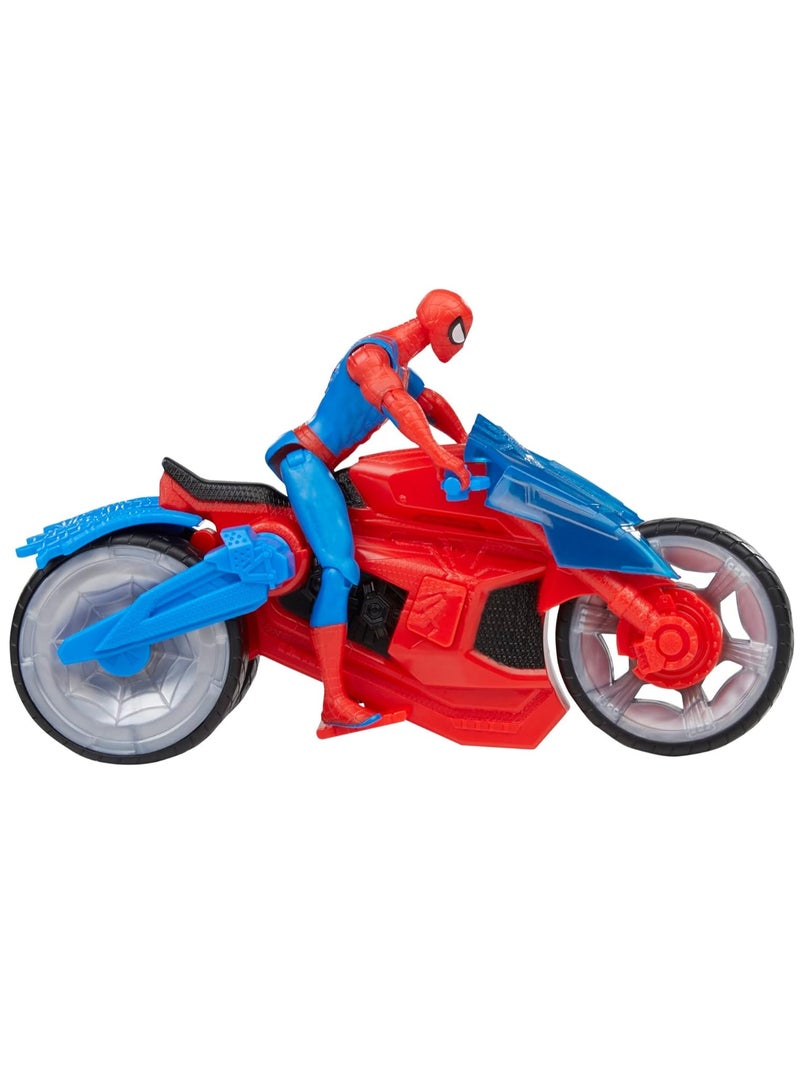 Marvel Spider-Man Web Blast Cycle And Action Figure - 4 Inches