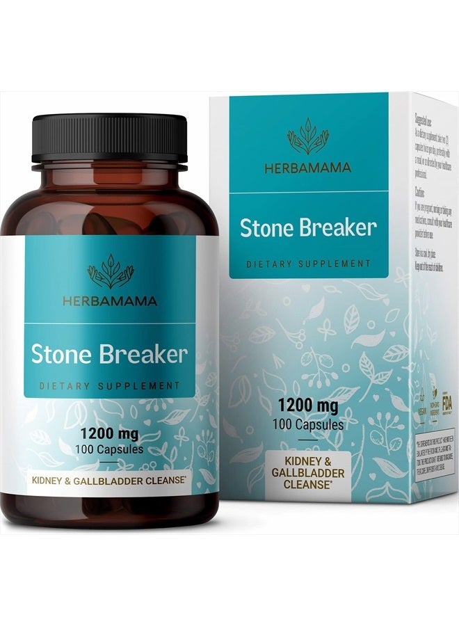 Stone Breaker Chanca Piedra Pills - Organic Chanca Piedra Stone Breaker Kidney Stones Dissolver - Kidney & Gallbladder Cleanse - 1200mg, 100 Capsules