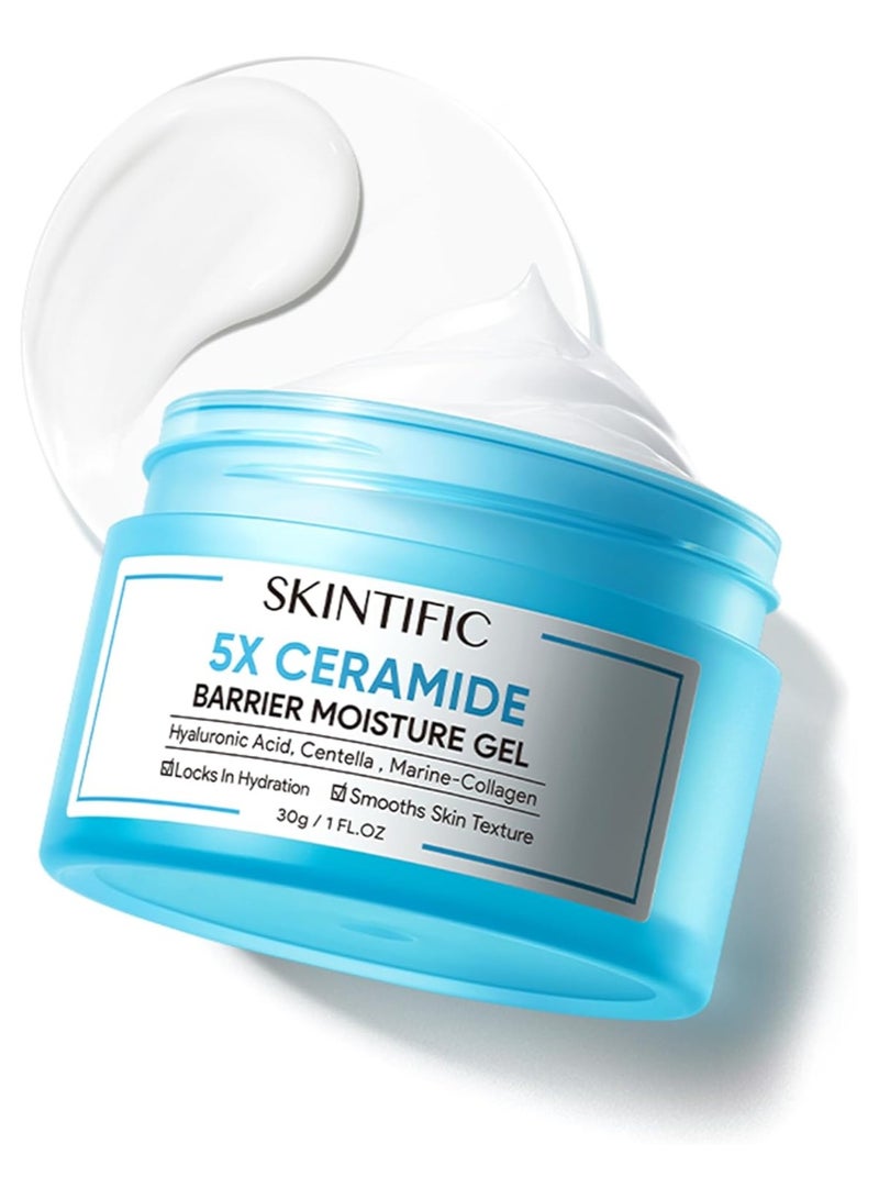 SKINTIFIC Moisturizing Cream , Face Moisturizer for All Skin ,Facial Creams with Hyaluronic Acid and 5X Ceramides, Fragrance Free Non-Comedogenic