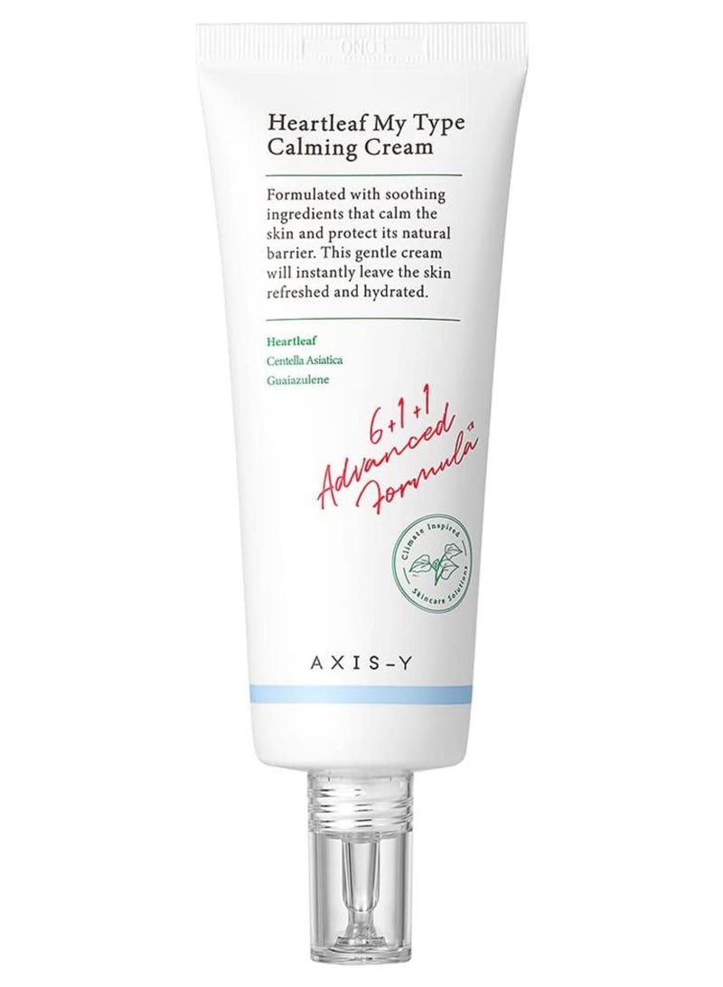 AXIS-Y Heartleaf My Type Calming Cream 60 ml | Hydrating Gel Moisturizer | Sensitive Skin | Centella Asiatica | Dehydrated Skin | Korean Skincare