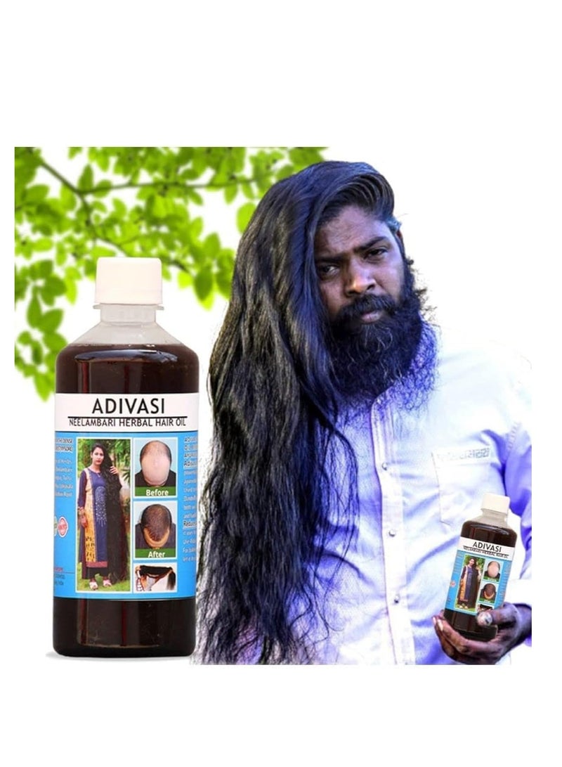 Ayurvedic Hair Care Adivasi Herbal Hair Oil Made By Pure Adivasi Ayurvedic Herbs, 500Ml