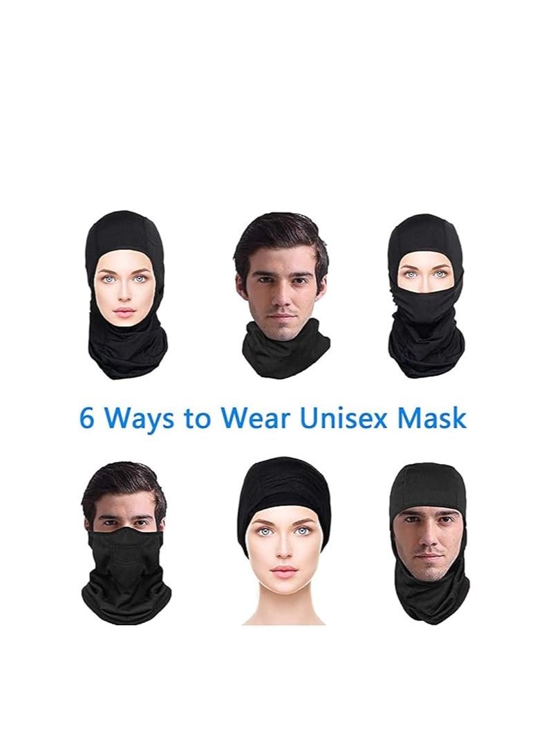 Balaclava Ski Mask - Winter Face Mask for Men & Women - Cold Weather Gear for Skiing, Snowboarding & Motorcycle Riding, Windproof Fleece Thermal Full Face Mask Cold Weather Gear(Black)