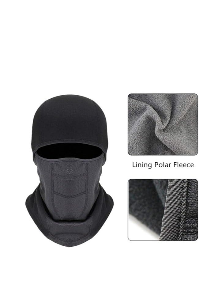 Balaclava Ski Mask - Winter Face Mask for Men & Women - Cold Weather Gear for Skiing, Snowboarding & Motorcycle Riding, Windproof Fleece Thermal Full Face Mask Cold Weather Gear(Black)