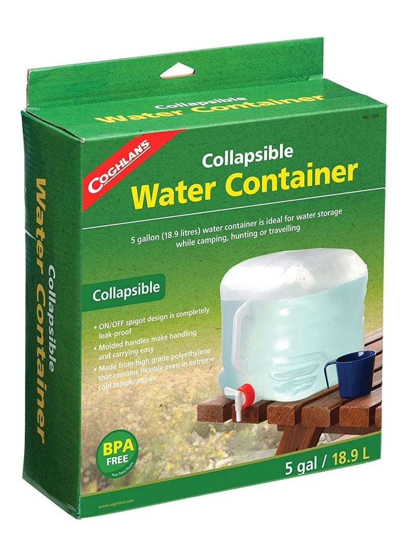 Plastic Collapsible Water Container, Clear