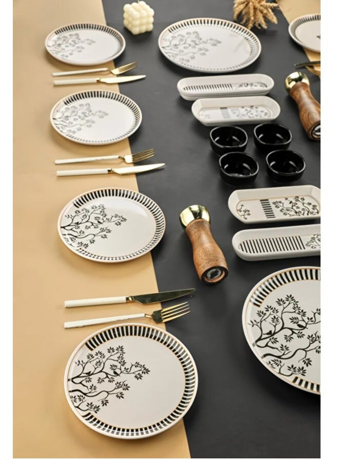 Luxury Ceramic 18 Piece Breakfast Set for 8 Persons- Made in Turkey
