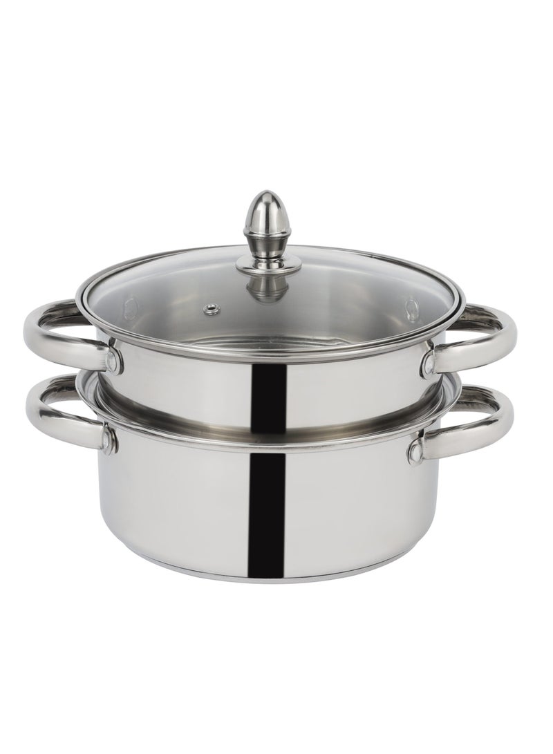 Delcasa 2 Layer Steamer With Glass Lid