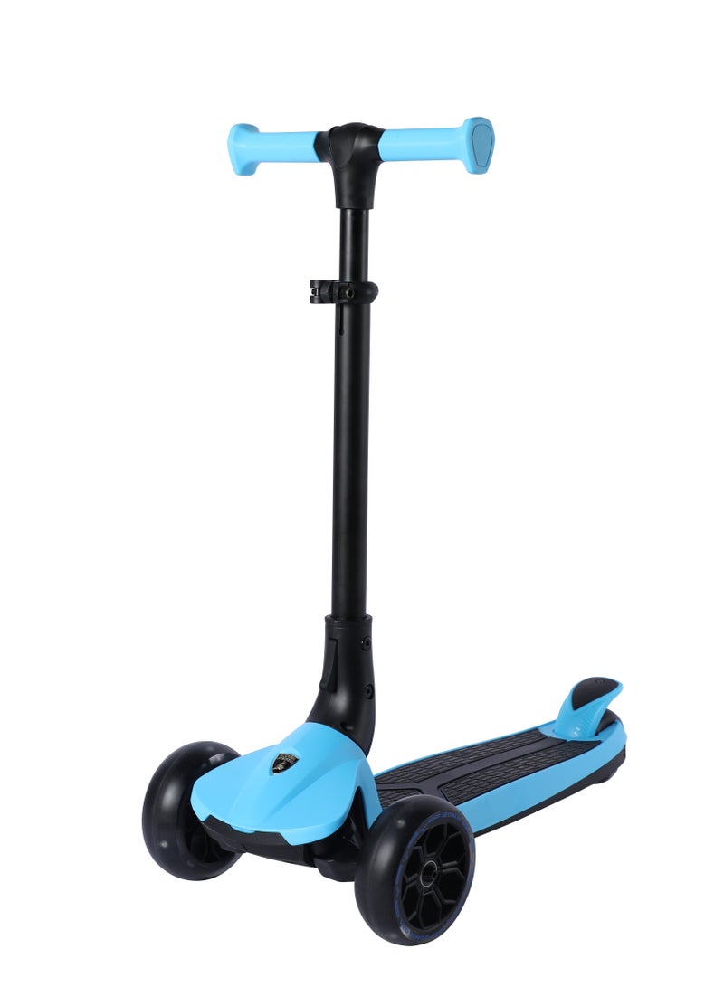 Lamborghini Kids Scooter - 3-Wheel, Adjustable Height, Foldable, Luminous Led Wheels, For Ages 3+