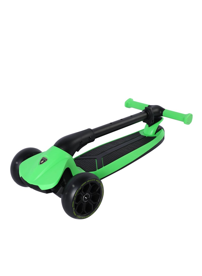 Lamborghini Kids Scooter - 3-Wheel, Adjustable Height, Foldable, Luminous Led Wheels, For Ages 3+