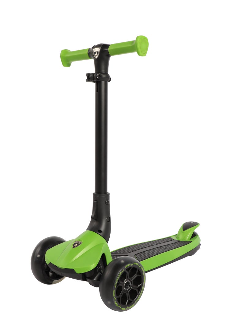 Lamborghini Kids Scooter - 3-Wheel, Adjustable Height, Foldable, Luminous Led Wheels, For Ages 3+