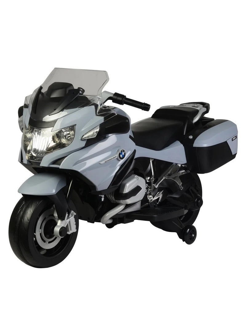 BMW Licensed Ride on Bike - Silver (12V)