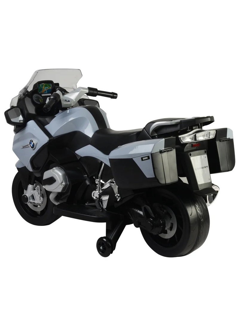 BMW Licensed Ride on Bike - Silver (12V)