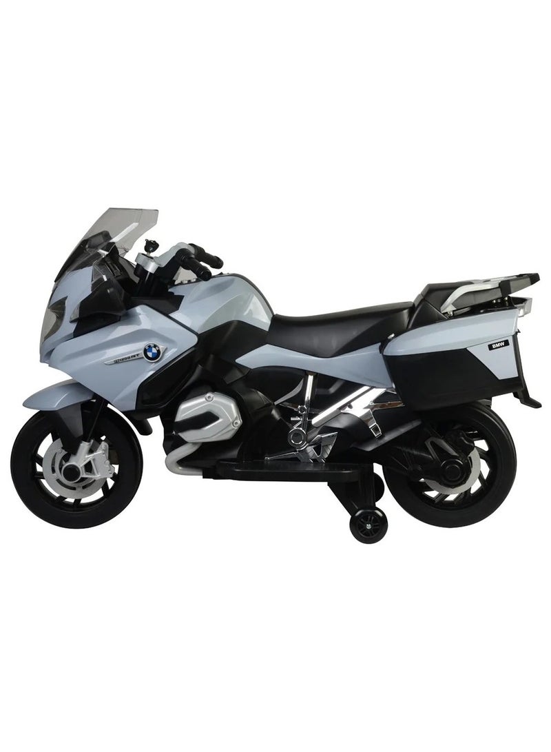 BMW Licensed Ride on Bike - Silver (12V)