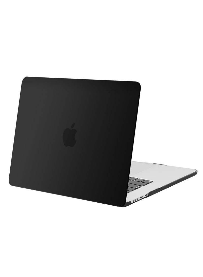MacBook Air 15 inch 2023 Case, Model A2941 with M2 Chip, Durable Hard Shell Cover for a Fit and Showcase, Protective Plastic Hard Shell Case Cover, Black