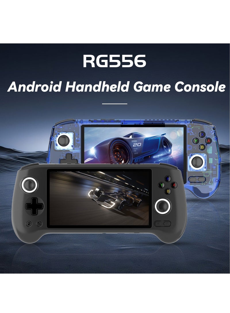 ANBERNIC RG556 Handheld Game Console Unisoc T820 Android 13 5.48 inch AMOLED Screen 5500mAh WIFI Bluetooth Retro Video Players (Black 256G)