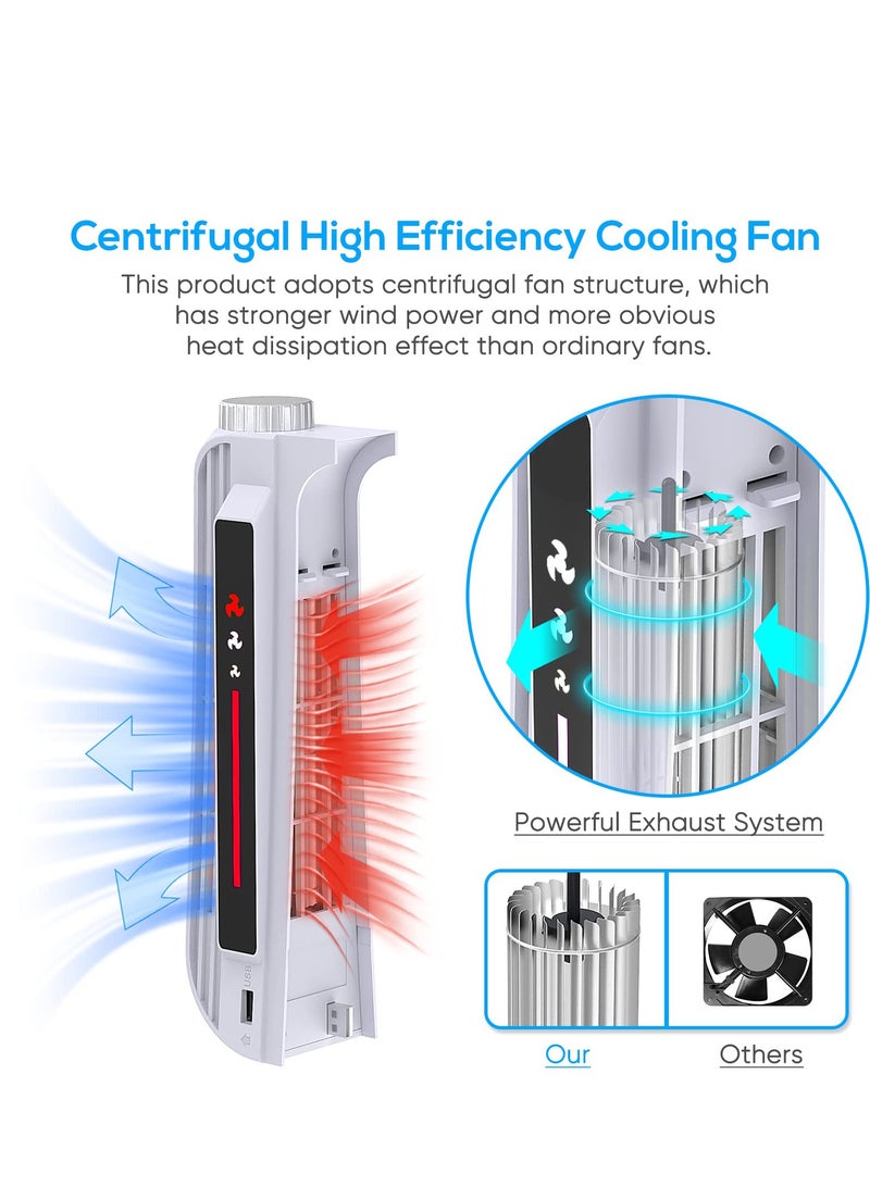 Cooling Fan Accessories for PS5, Centrifugal Three-stop Wind Host Powerful Cooler with Extended USB Port Cooling System for PS5 CD-ROM and Digital Version (white)