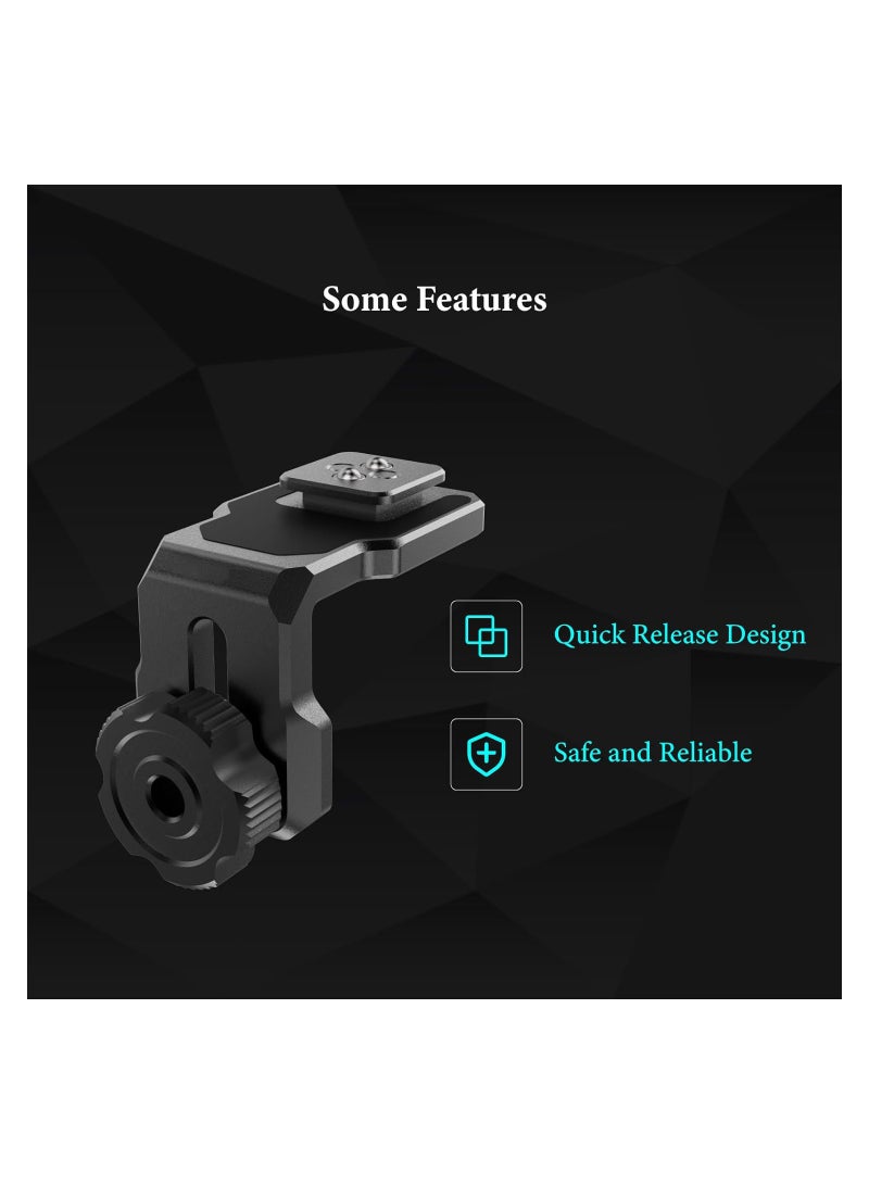 L Bracket Vertical Plate, Wireless Video Mounting Bracket, Vertical Horizontal Switching Quick Release Plate Holder, Compatible with CineView HE/SE/Quad, DJI RS2, RS3 Pro Gimbal, Camera Cold Shoes