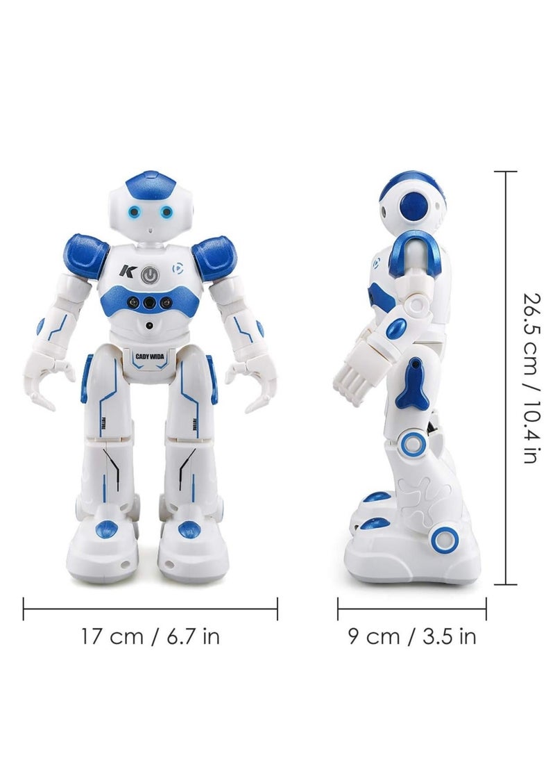 Kids Smart RC AI Robot Toy, Singing Dancing Interactive Talking Gesture Sensing Remote Control, STEM Educational Autistic, Birthday Gifts for Kids Boys (Blue)