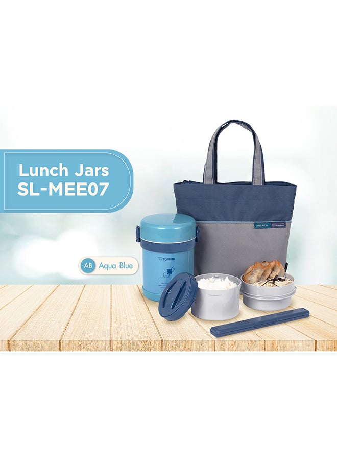 Stainless Steel Vacuum Lunch Jar 0.63L Aqua Blue