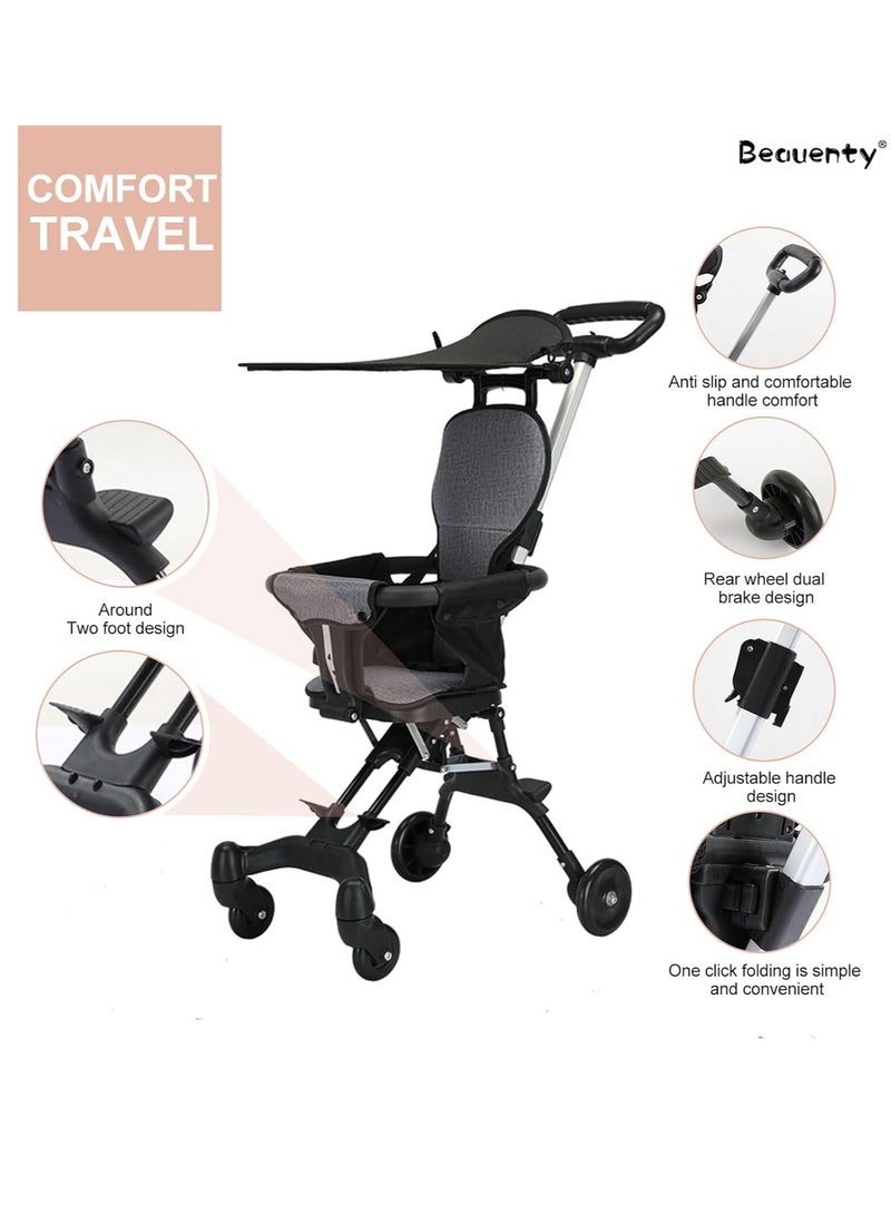 Lightweight Stroller Convenience Stroller with 360 Degree Rotational Seat Baby Toddler Stroller for Travel Multi Position Recline Ultra Compact Fold & Airplane Ready Travel Stroller