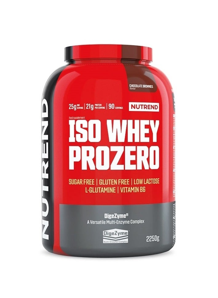 Nutrend Iso Whey Prozero 90 Servings Chocolate Brownie 2250g