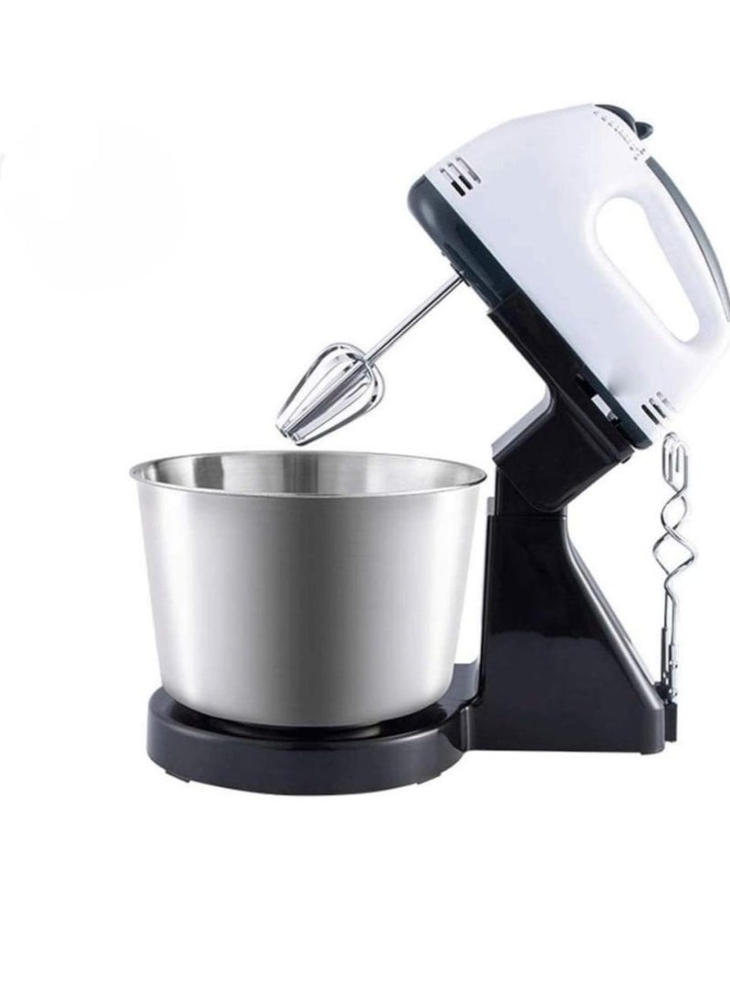 Professional Electric Handheld Hand Mixer With 7 Speed With Small Blenders Cake Whipping Machine Includes Stainless Steel Beaters & Dough Hooks Whisk Kneaders For Kitchen Baking Cooking