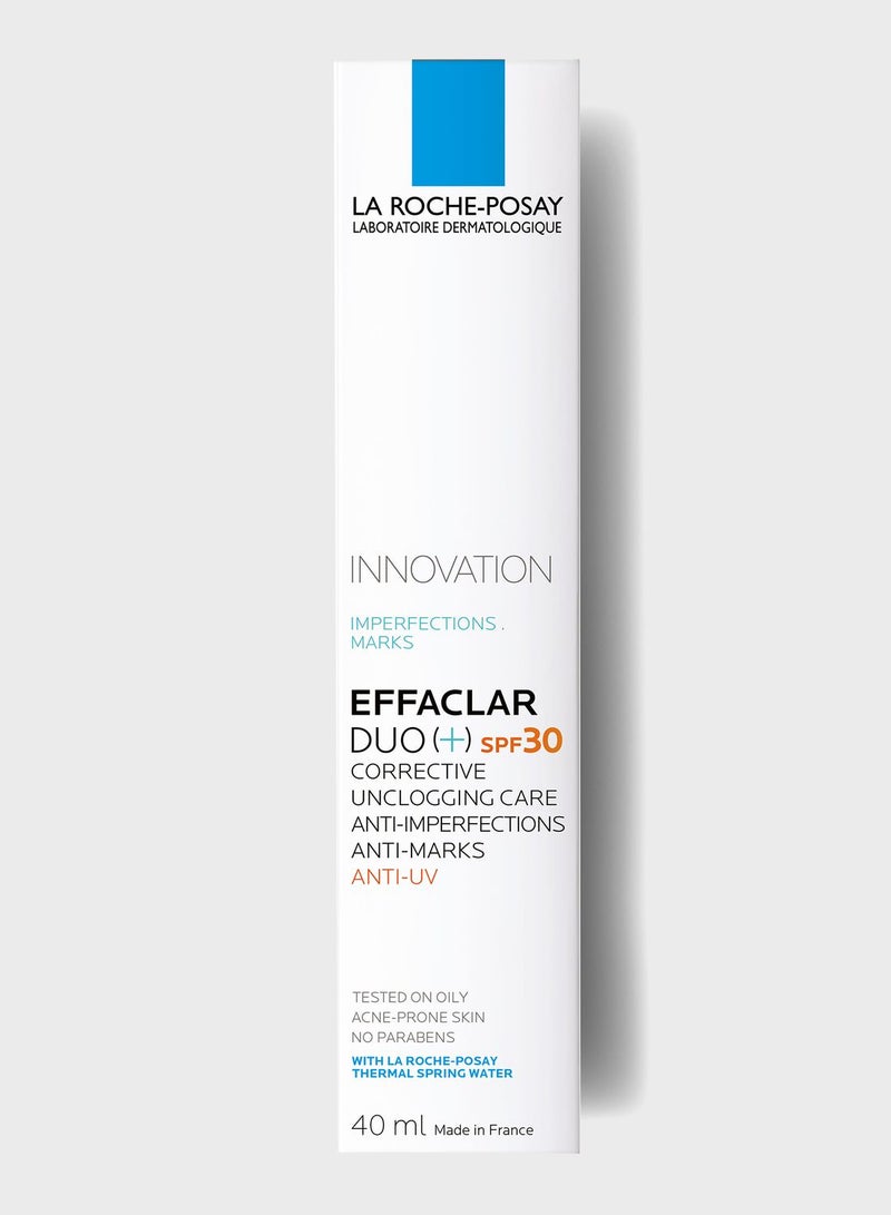 La Roche-Posay Effaclar Duo+ SPF30 Acne Treatment Cream for Oily and Acne Prone Skin 40ml