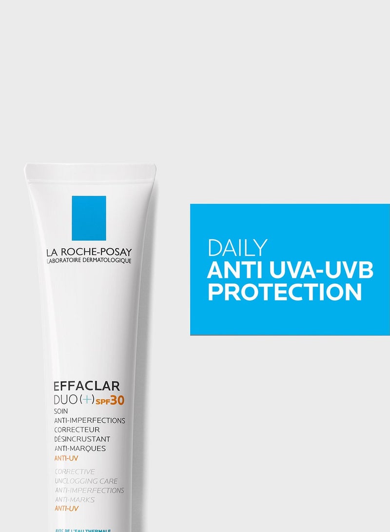 La Roche-Posay Effaclar Duo+ SPF30 Acne Treatment Cream for Oily and Acne Prone Skin 40ml