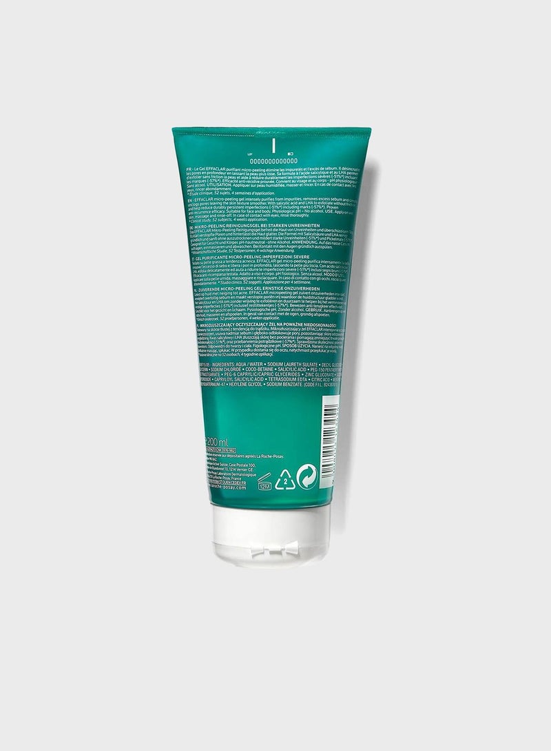 Effaclar Micropeeling Cleansing Gel with Salicylic Acid For Oily Skin 200ml