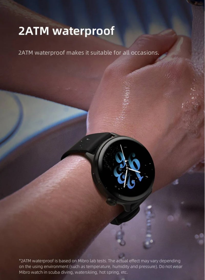 Mibro Lite2 Smartwatch Global Version HD Bluetooth Calling 1.3Inch AMOLED Screen AOD 2ATM Waterproof Sport Men Women Smart Watch