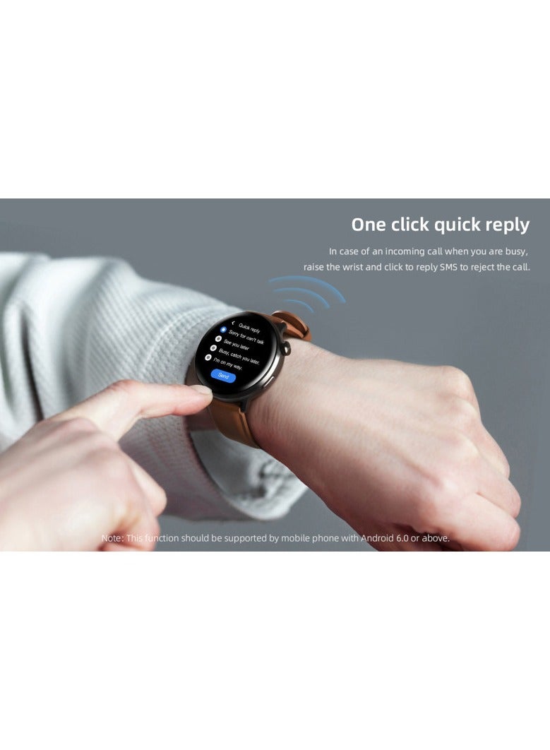 MIBRO Watch Lite 2 Smart Watch 1.3-inch AMOLED Display Metal Body Bluetooth Call Intelligent Health Monitoring 60 Sport Modes 12 Days Battery Life 2ATM Waterproof Smart Watch - Black