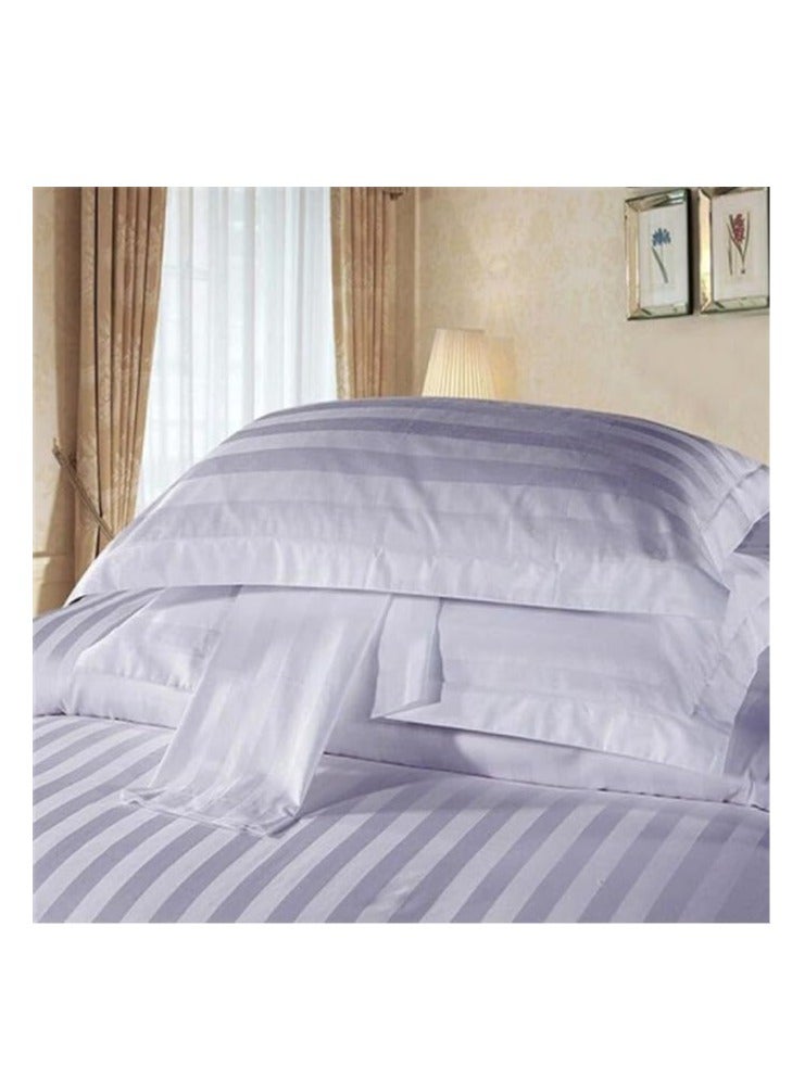 COOLBABY 6-Piece Luxury King Size Cotton Bedsheet - Quilt Cover Set | 1 Fitted 200 * 200 Sheet + 1 Quilt Cover + 4 Pillow Cases (White)