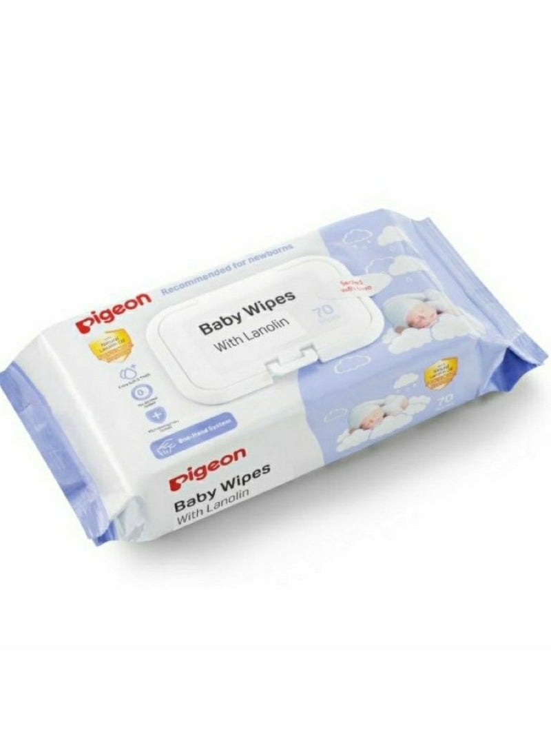 Moisturizing Cloths With Lanolin 70 Wipes