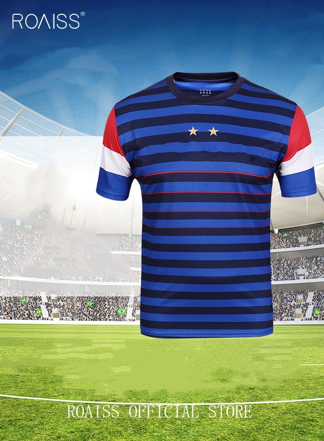 Football Shirts for Men - Football Short Sleeve Unisex - T-Shirt Tops with Country's English Name, for Football Fans, Breathable and Comfortable Aucun