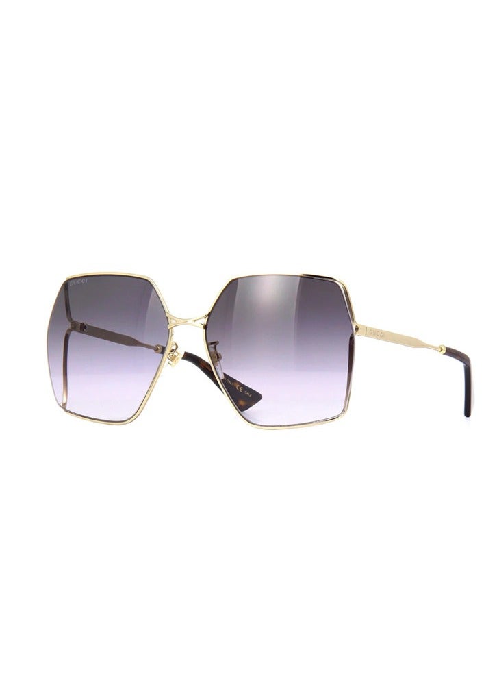 Gucci Square Gold Sunglasses for Women GG0817S-006