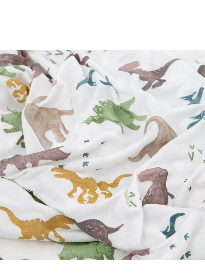 Stretch Knit Swaddle 2 Pack Dino Pals