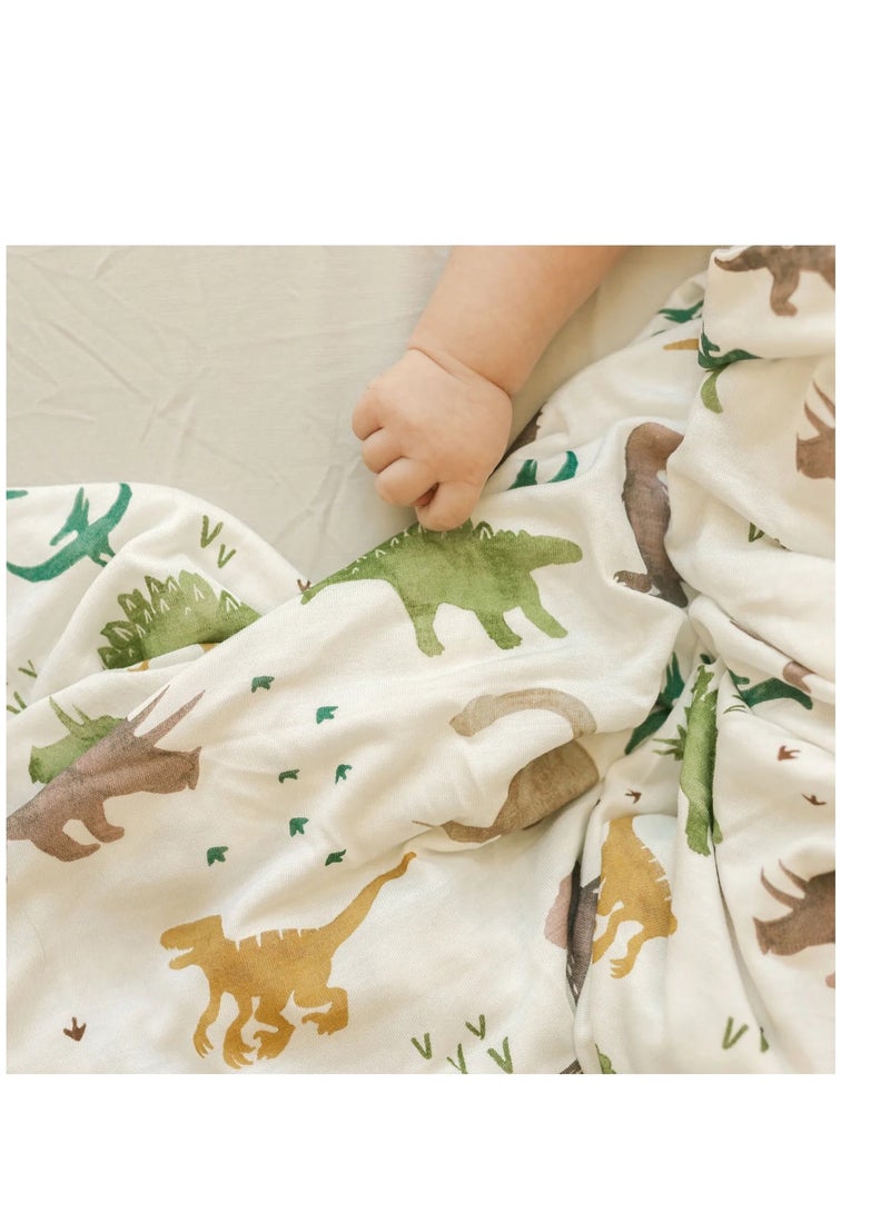 Stretch Knit Swaddle 2 Pack Dino Pals